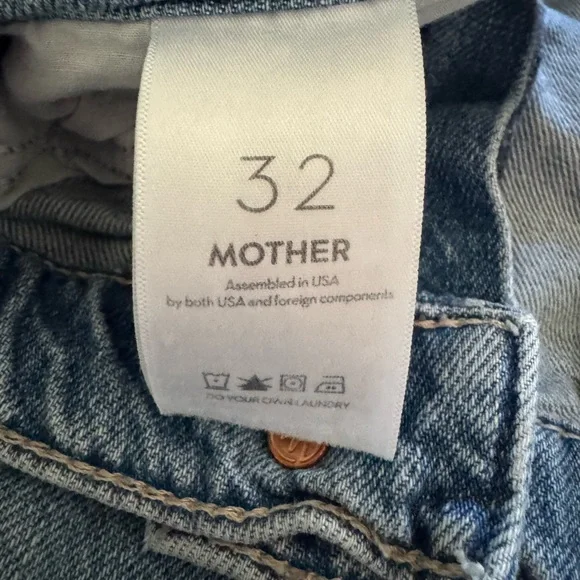 MOTHER Jeans The Dodger Skimp High Waist Cuffed Hem Wide Leg Jeans Size 32 - Picture 3 of 8
